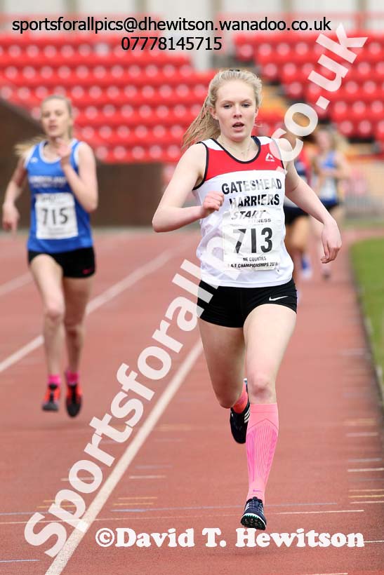 Womens under-20s 800 metres, North Eastern Track and Field Champs, Gateshead Stadium. Photo: David T. Hewitson/Sports for All Pics